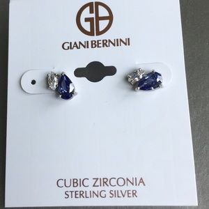NWT Giani Bernini SS CZ Cluster Stud Earrings
